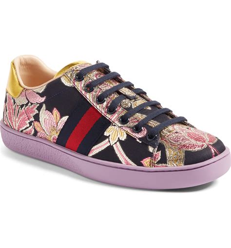 gucci floral sneakers men's|gucci ace sneakers women's.